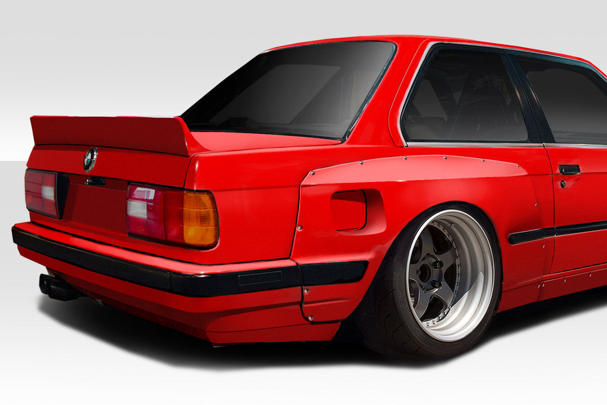 1984-1991 BMW 3 Series E30 Duraflex TKO Wide Body Rear Fender Flares 70mm - 2 Piece