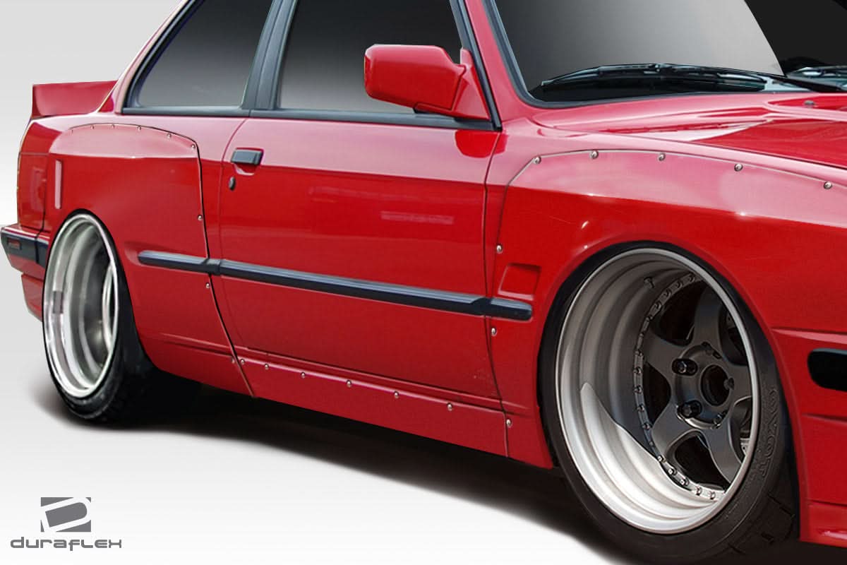 1984-1991 BMW 3 Series E30 TKO Style Side Skirts - 2 Piece - FRP
