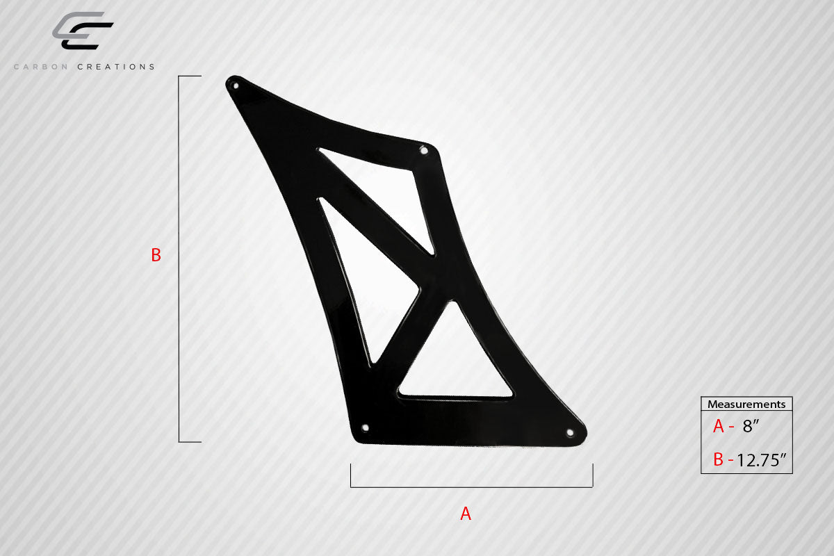 Universal VRX V1 Style 62" Short Wing Complete Kit - Carbon Fiber