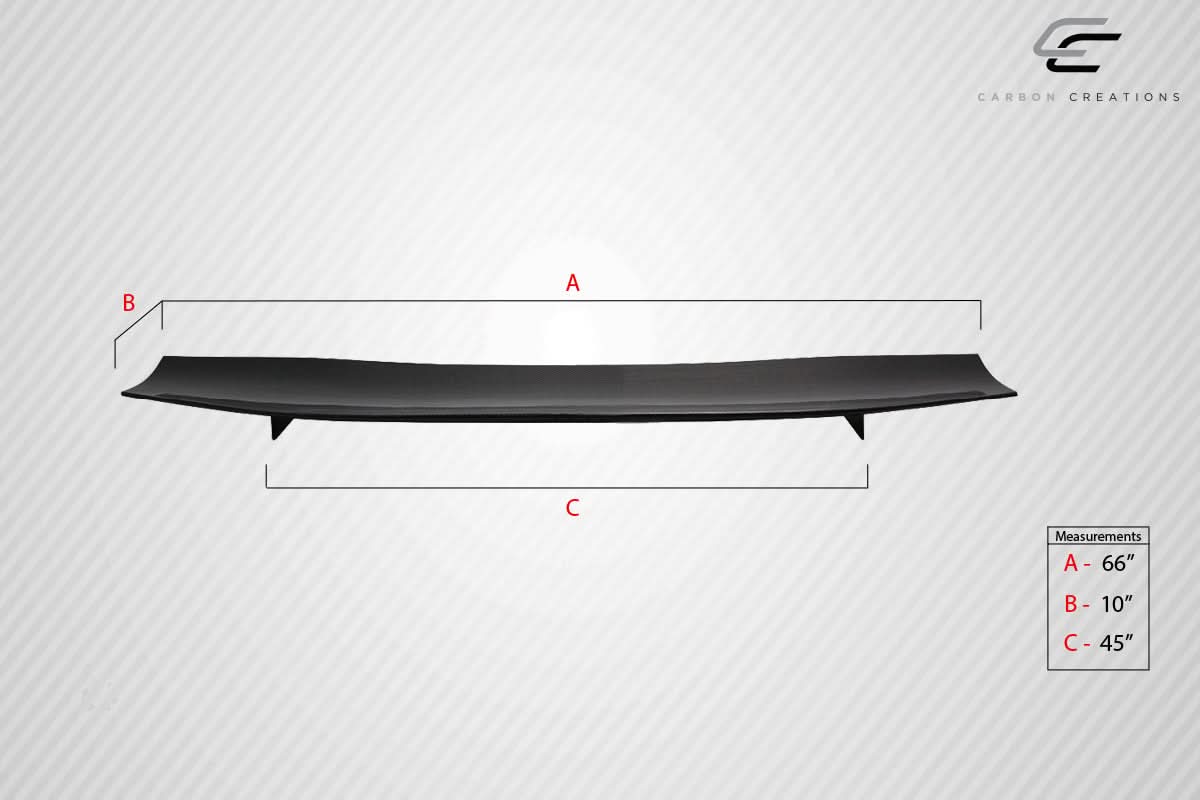 Universal 66" VRX V1 Style Short Wing Complete Kit - Carbon Fiber