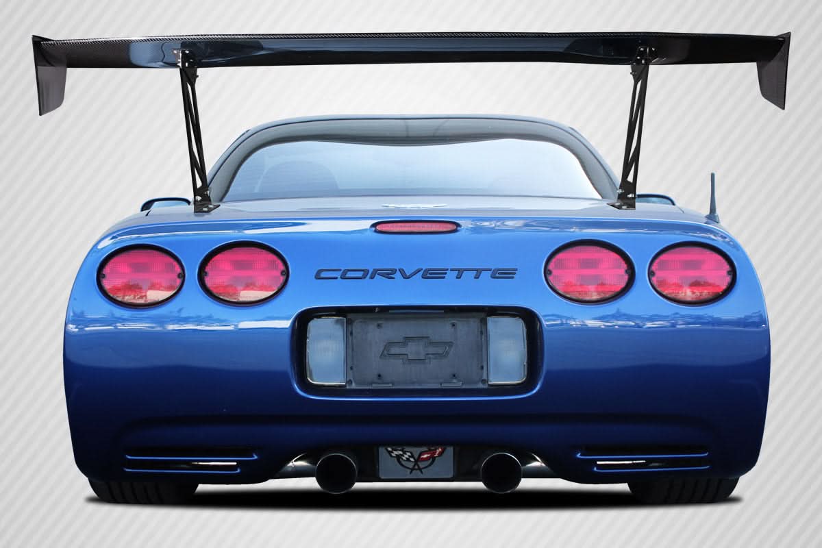 Universal VRX V1 Style Tall Wing Complete Kit - Carbon Fiber
