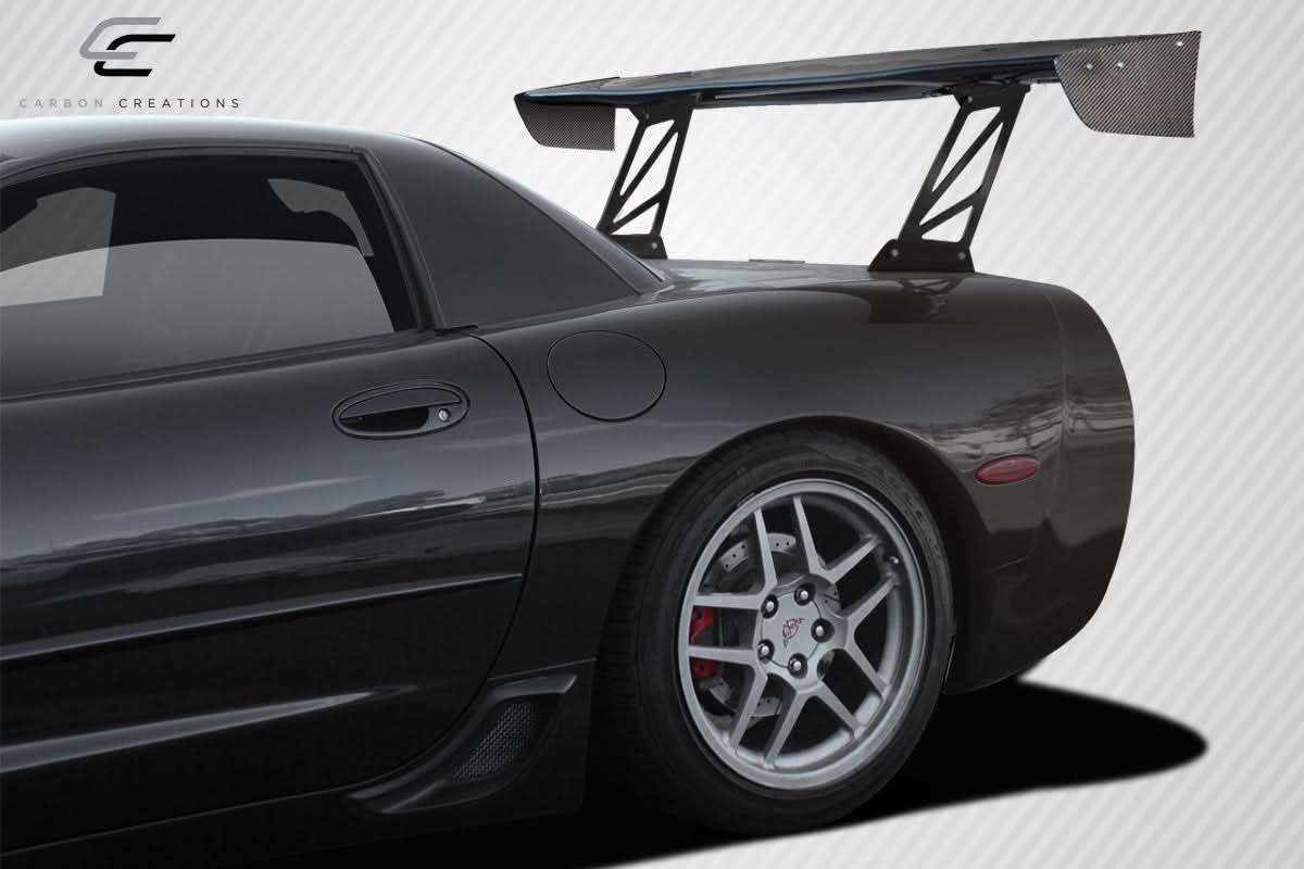 Universal VRX V1 Style Tall Wing Complete Kit - Carbon Fiber
