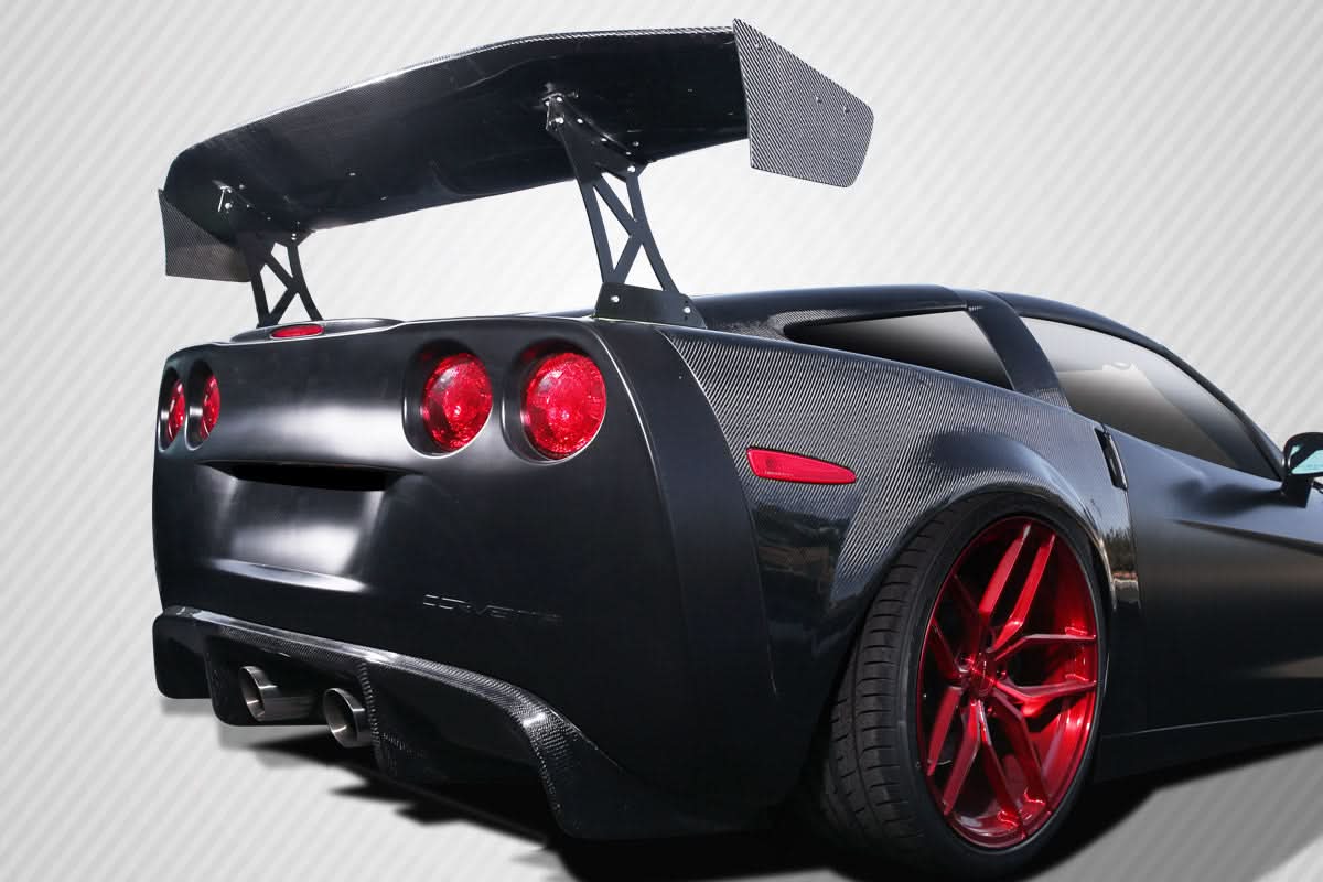 Universal 74" VRX V1 Style Short Wing Complete Kit - Carbon Fiber