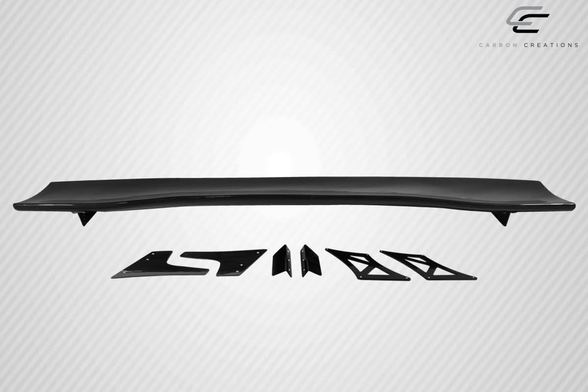 Universal 74" VRX V2 Style Short Wing Kit - 9 Piece - Carbon Fiber