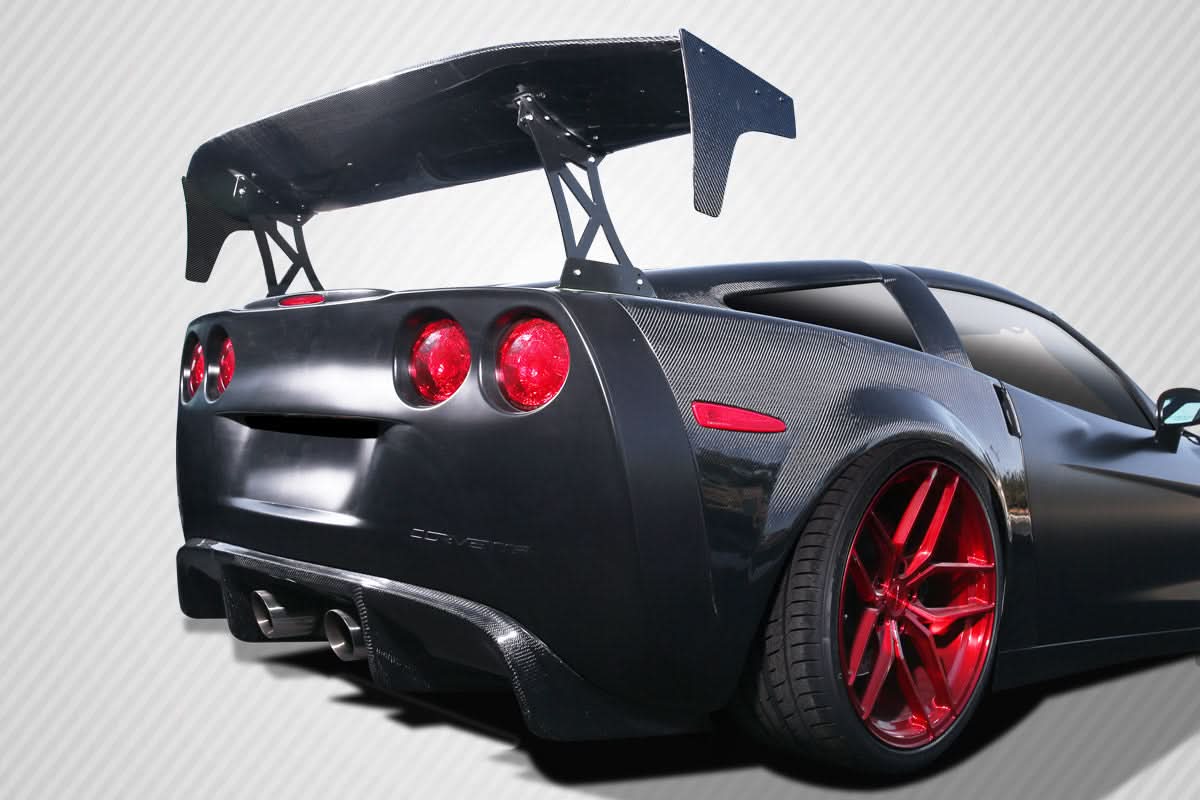 Universal 74" VRX V2 Style Short Wing Kit - 9 Piece - Carbon Fiber