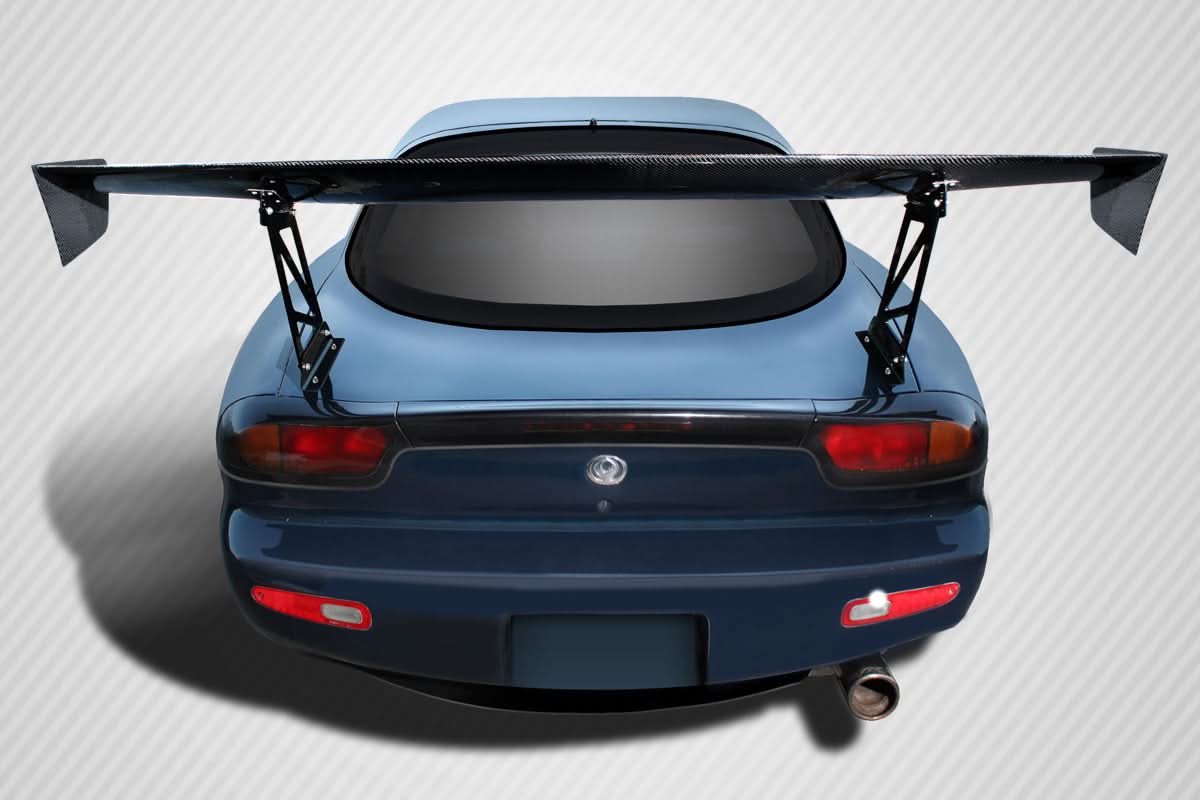 Universal VRX V1 Style Tall Wing Complete Kit - Carbon Fiber