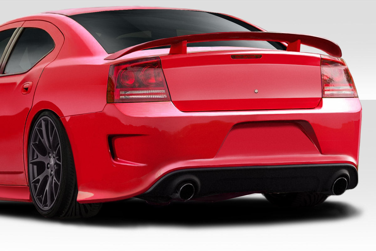 2006-2010 Dodge Charger Hellcat Look Rear Bumper - 1 Piece - FRP