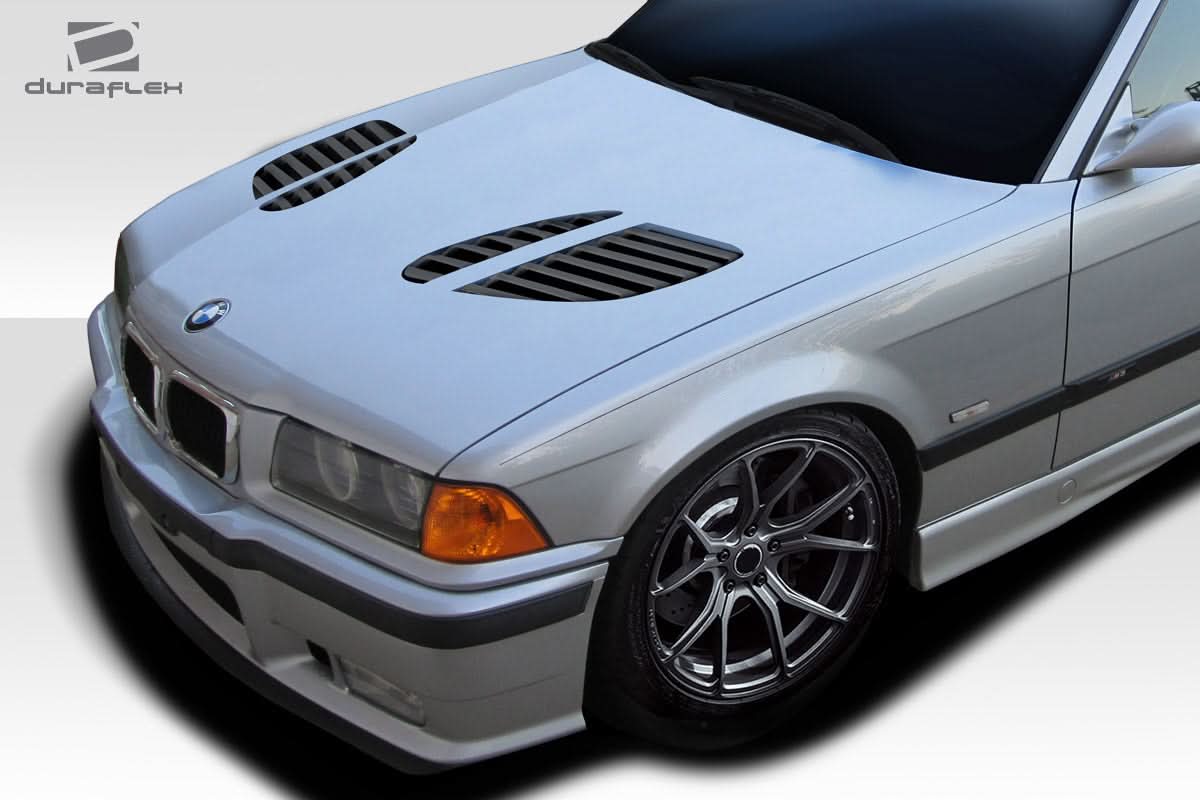 1992-1998 BMW E36 GTR Style Hood - 1 Piece - FRP