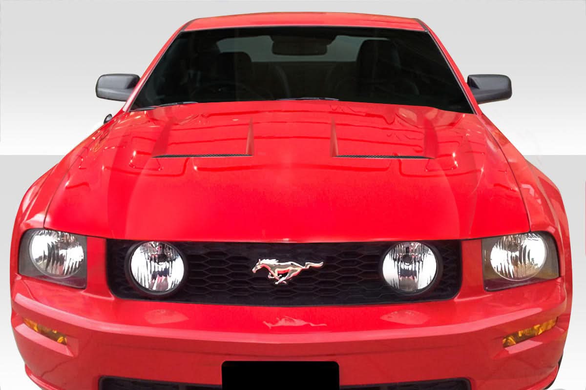 2005-2009 Ford Mustang CVX Style Hood - 1 Piece - FRP