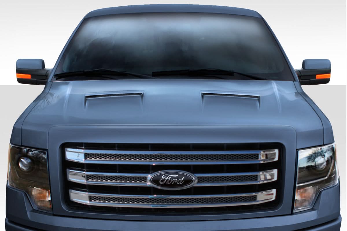 2009-2014 Ford F-150 Ram Air Style Hood - 1 Piece - FRP