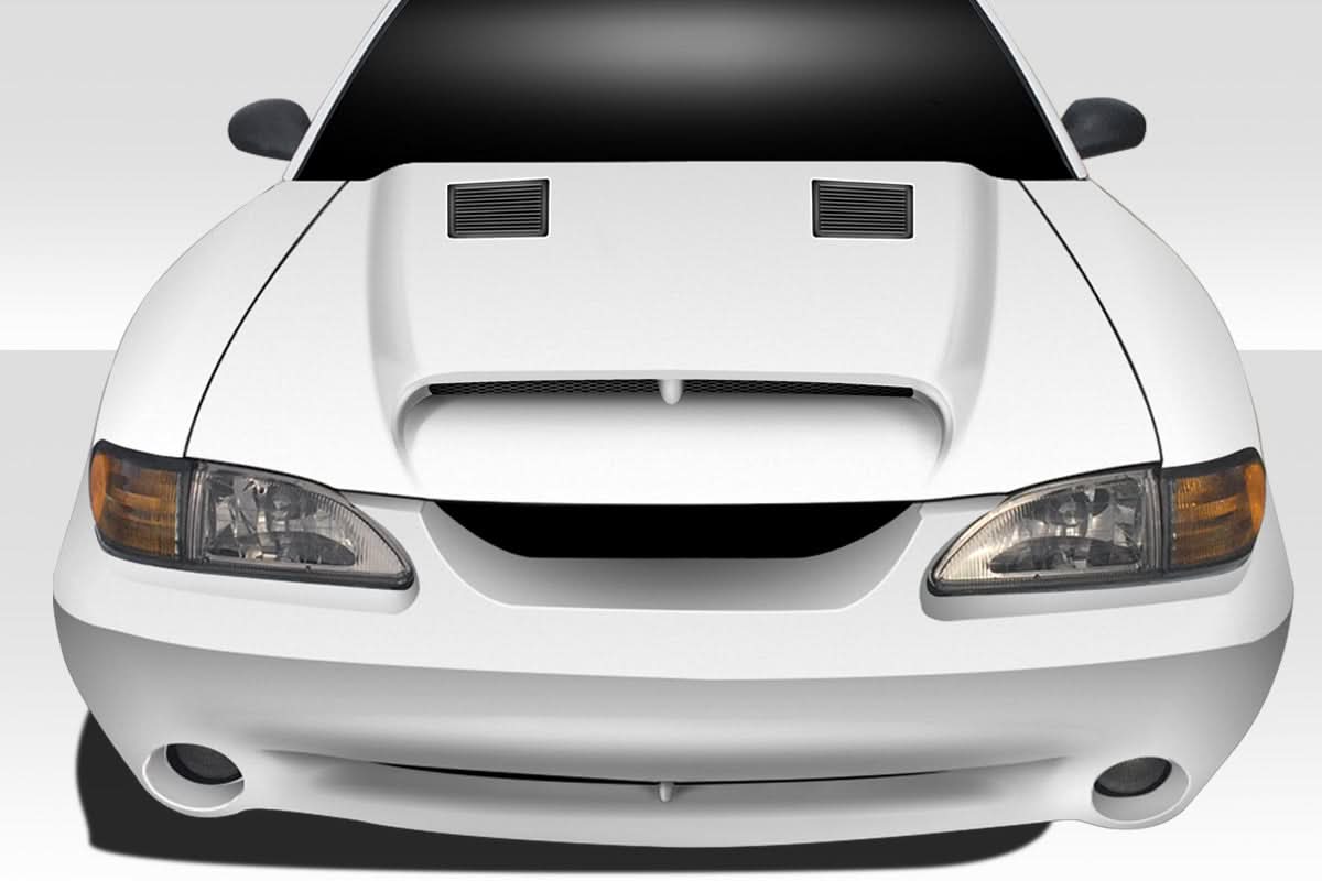 1994-1998 Ford Mustang GT500 Style Hood - 1 Piece - FRP