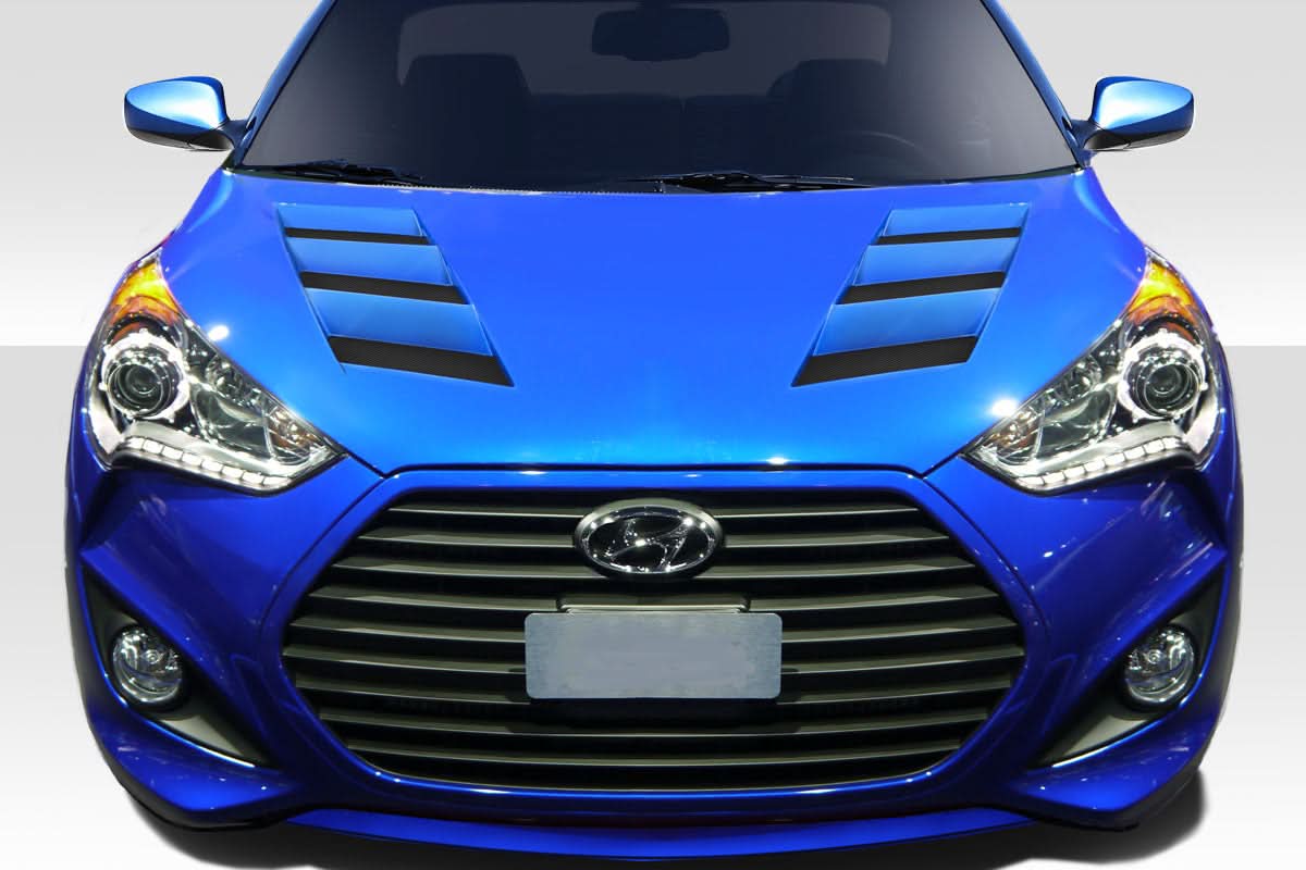 2012-2017 Hyundai Veloster AM-S Style Hood - 1 Piece - FRP