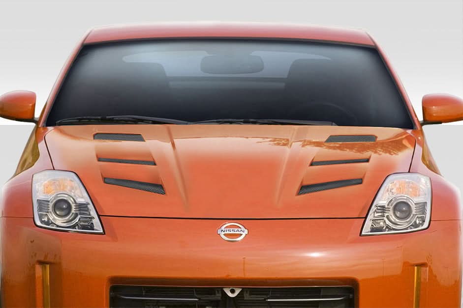 2007-2008 Nissan 350Z AM-S Style Hood - 1 Piece - FRP