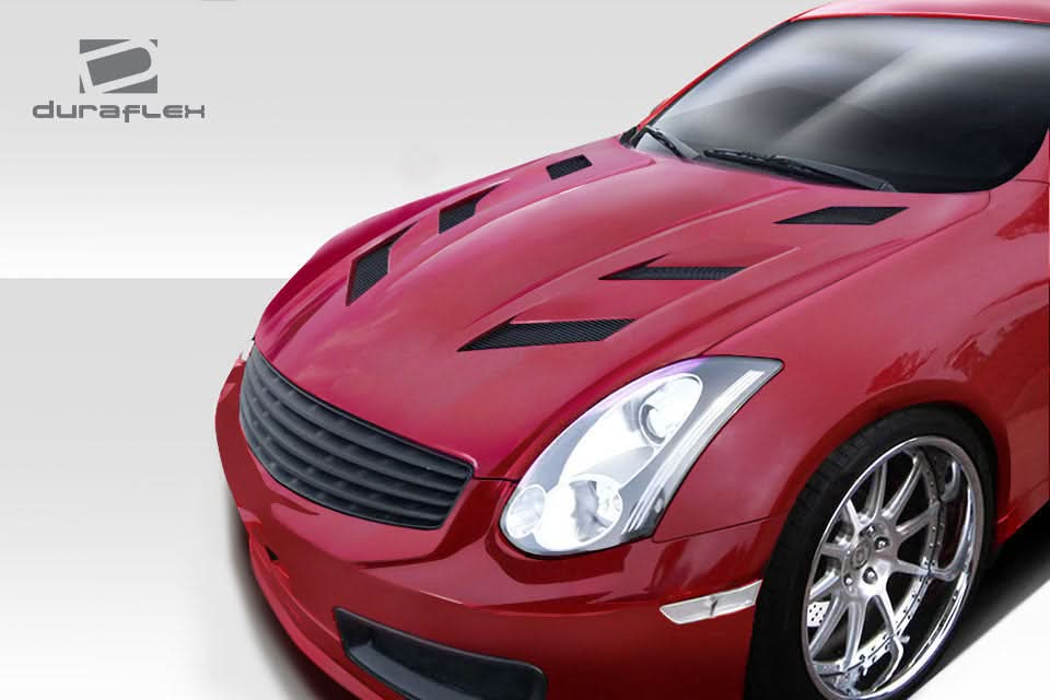 2003-2007 Infiniti G35 AM-S Style Hood - 1 Piece - FRP
