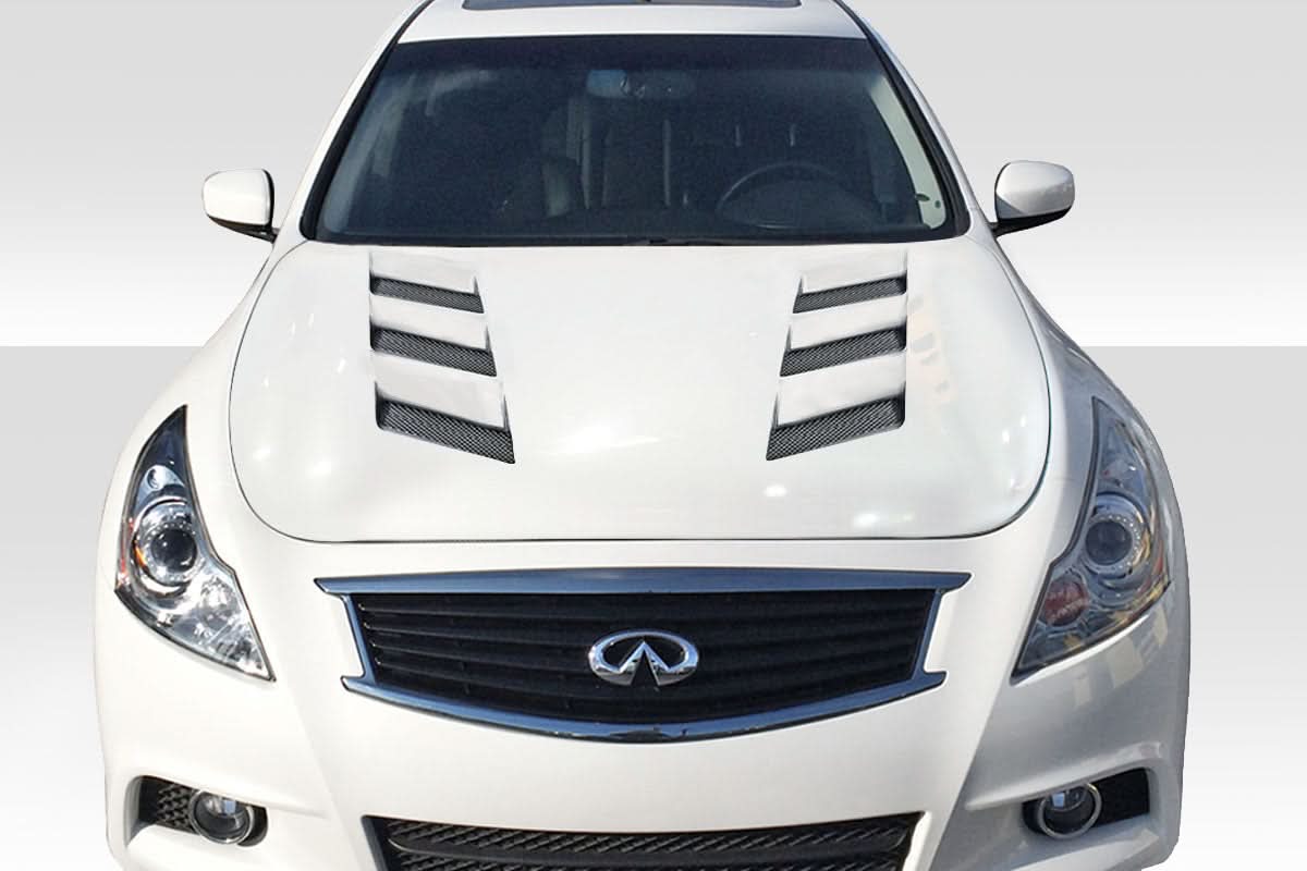 2007-2013 Infiniti G Sedan AM-S Style Hood - 1 Piece - FRP
