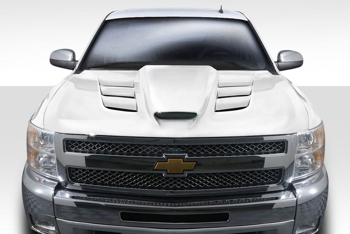 2007-2013 Chevrolet Silverado Viper Look Hood - 1 Piece - FRP