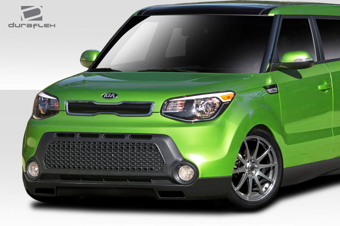 2015-2016 Kia Soul Racer Style Front Lip - 1 Piece - FRP