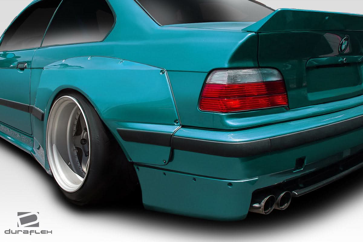 1992-1998 BMW 3 Series M3 E36 Circuit Style Rear Fender Flares - FRP