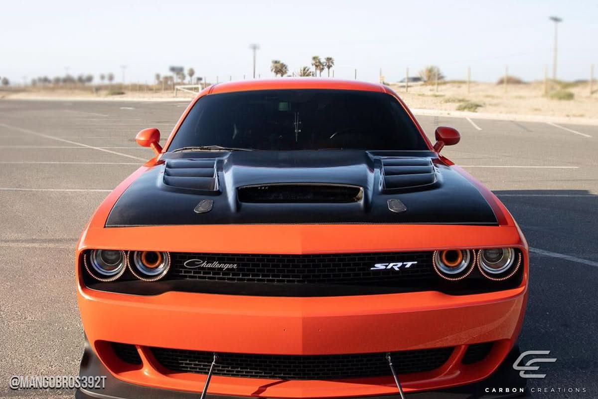 2008-2023 Dodge Challenger Viper Look Hood - Carbon Fiber