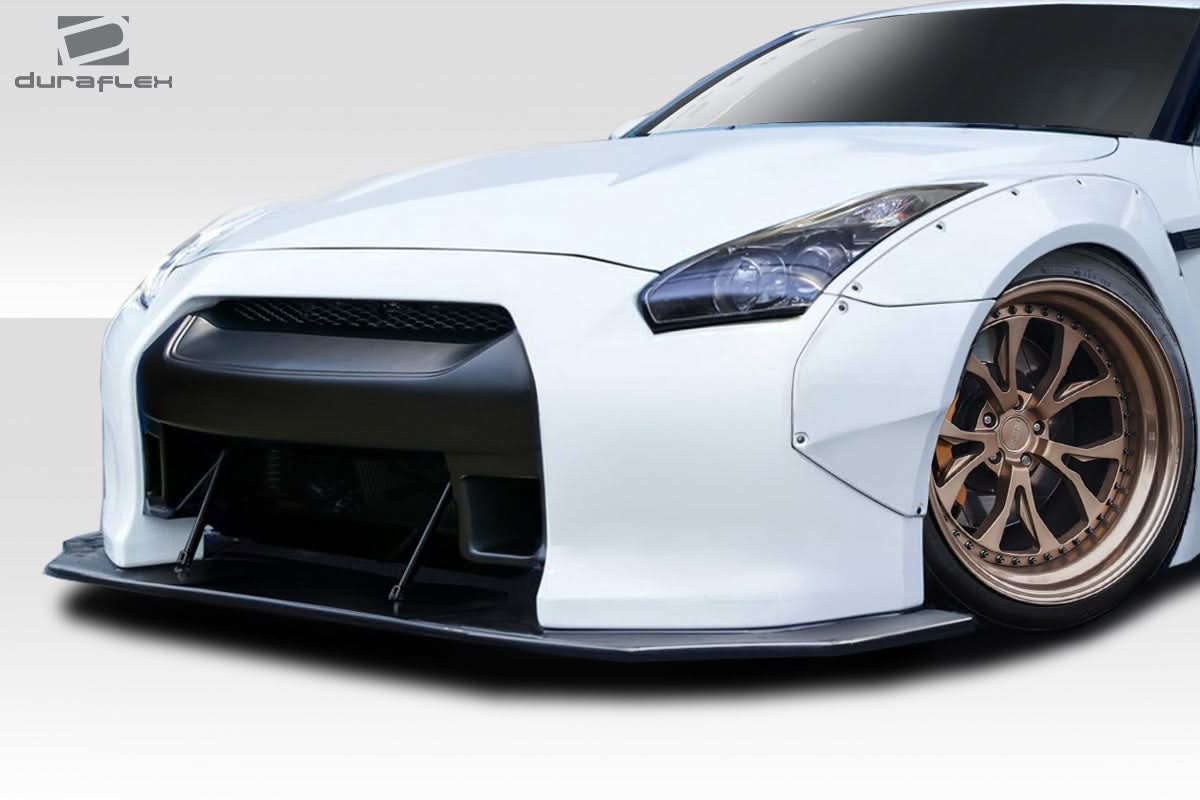 2009-2016 Nissan GT-R R35 LBW Style Front Splitter - FRP