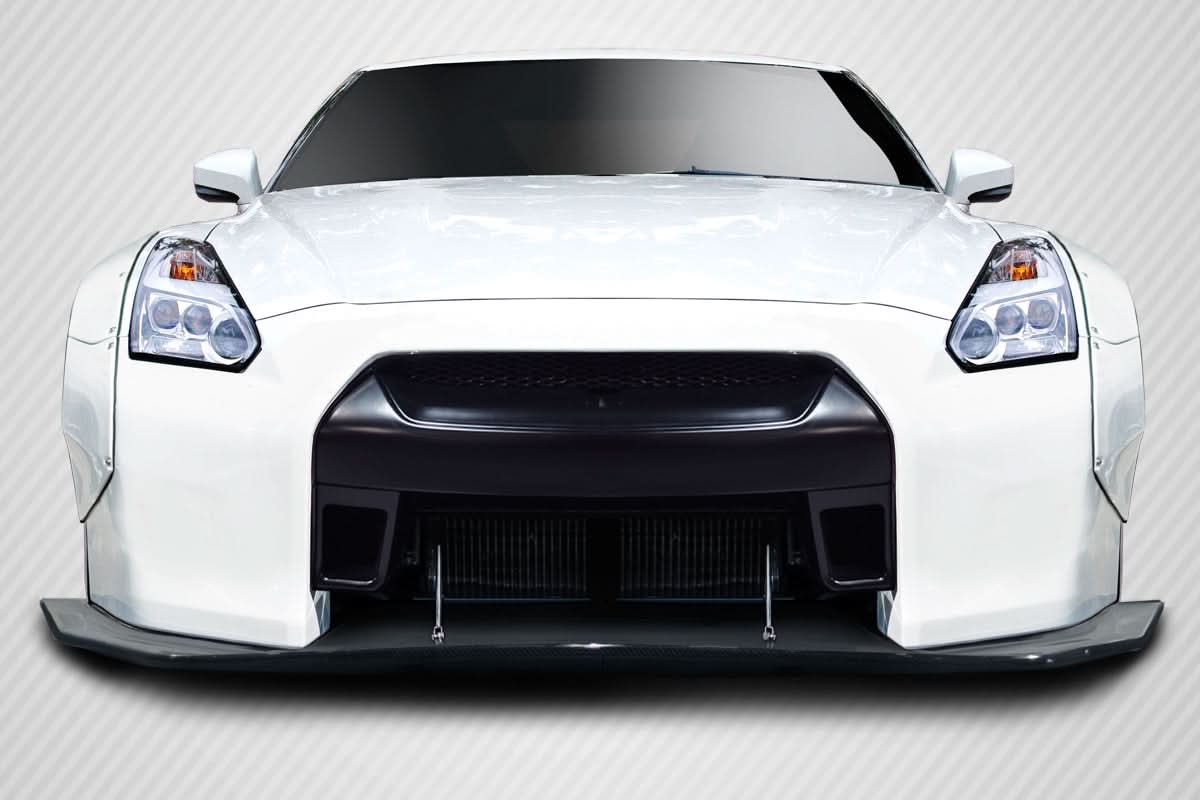 2009-2016 Nissan GT-R LBW Style Front Splitter - Carbon Fiber