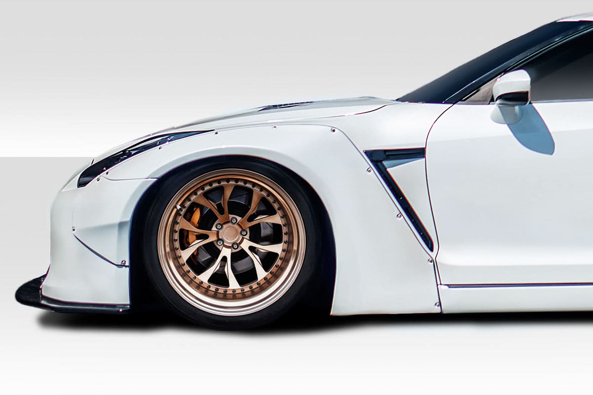 2009-2016 Nissan GT-R R35 LBW Look Wide Body Kit - 8 Piece - FRP