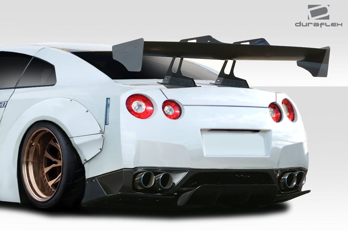 2009-2016 Nissan GT-R R35 LBW Style Rear Diffuser / Splitters - 3 Piece