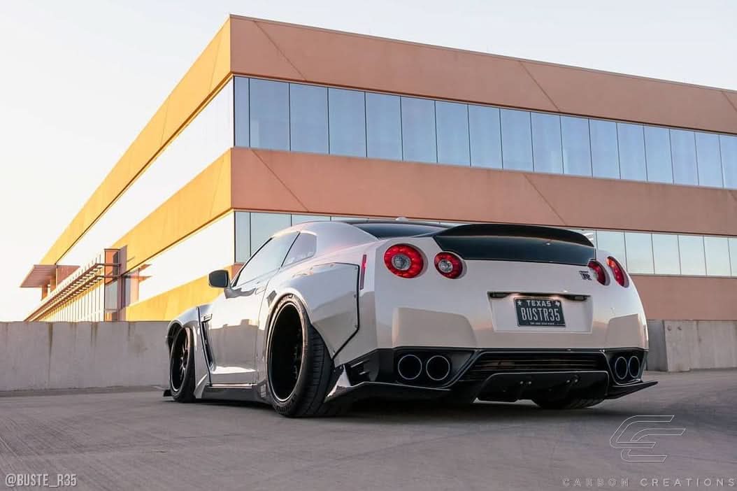 2009-2016 Nissan GT-R R35 LBW Style Rear Diffuser - 3 Piece Carbon