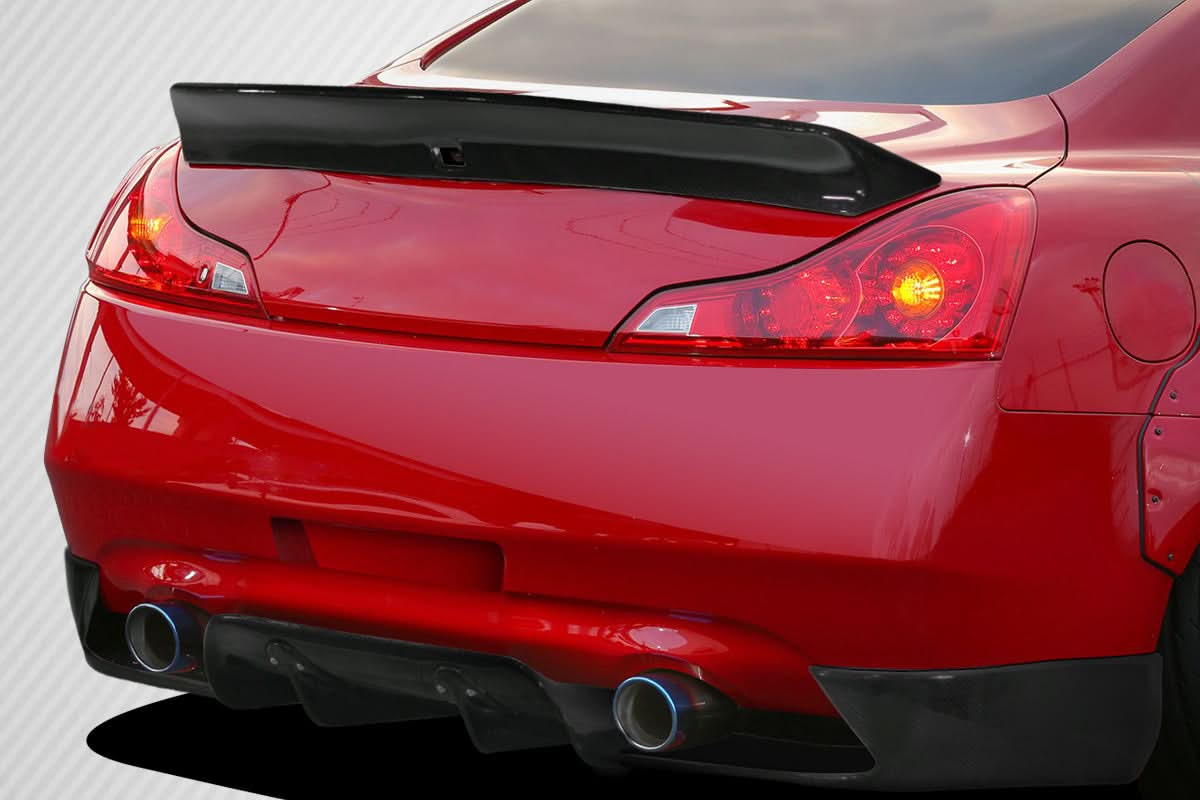 2008-2015 Infiniti G Coupe G37 Q60 LBW Style Rear Wing Spoiler - Carbon Fiber