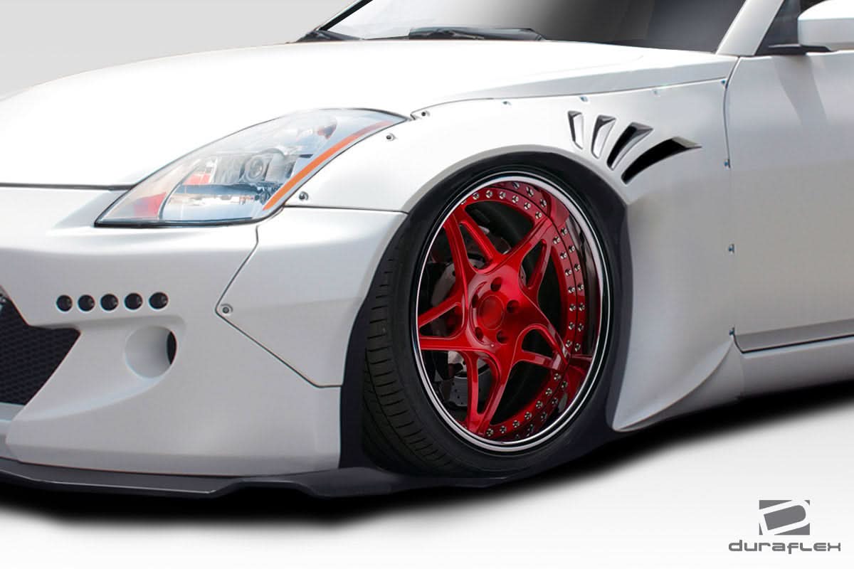 2003-2008 Nissan 350Z RBS Style Front Fender Flares - 2 Piece FRP