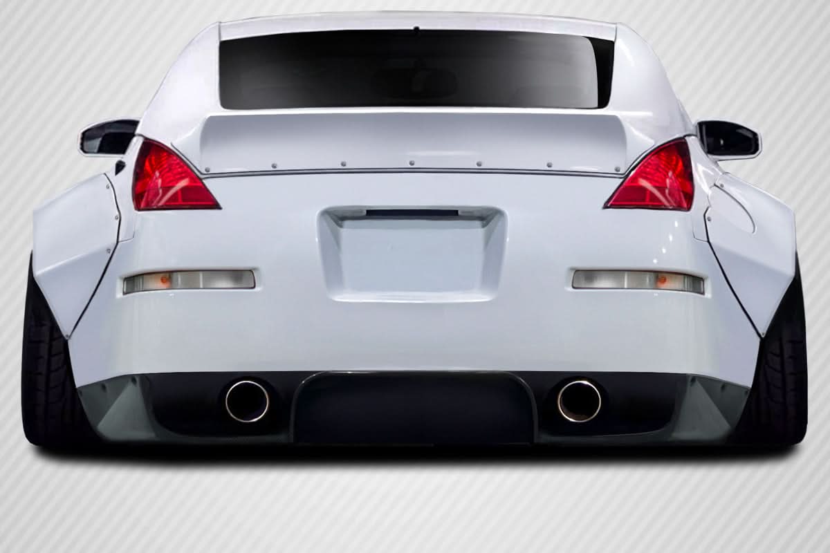 2003-2008 Nissan 350Z RBS Style Rear Diffuser 3 Piece - Carbon Fiber