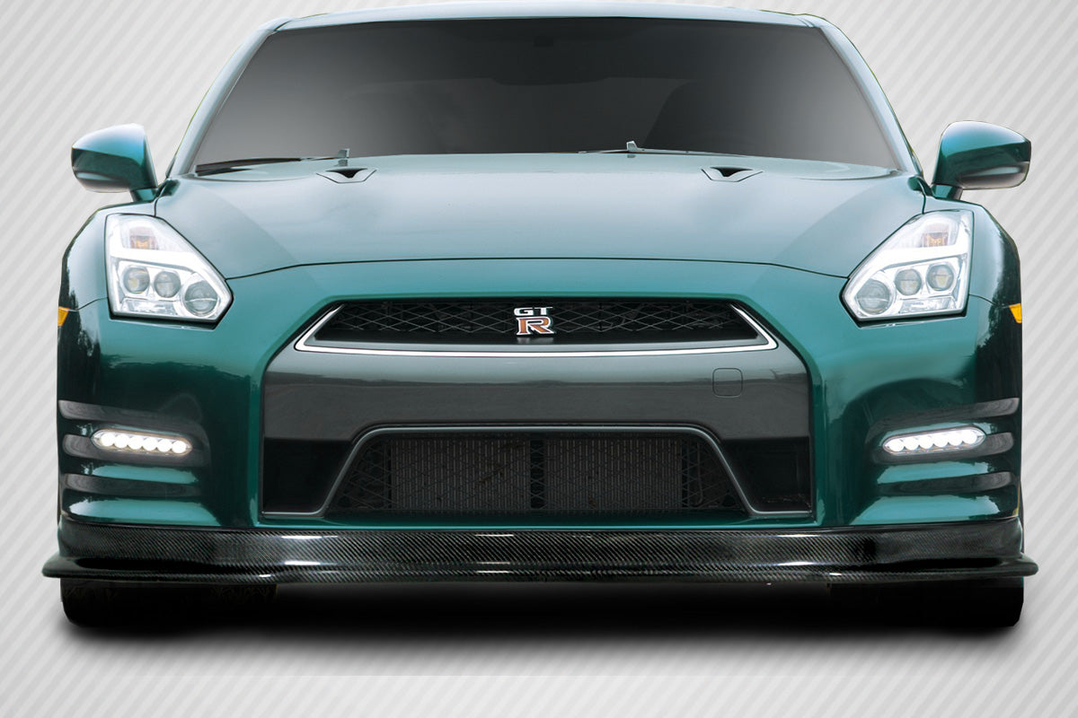 2012-2016 Nissan GT-R R35 HK Style Front Lip Spoiler - Carbon Fiber