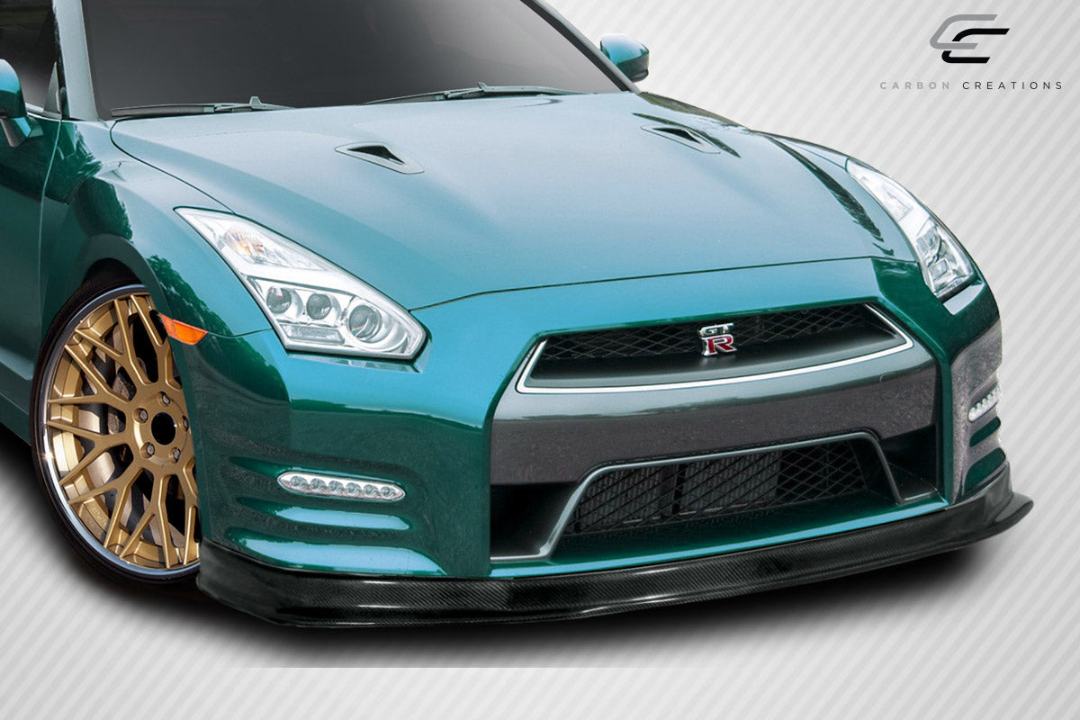 2012-2016 Nissan GT-R R35 HK Style Front Lip Spoiler - Carbon Fiber