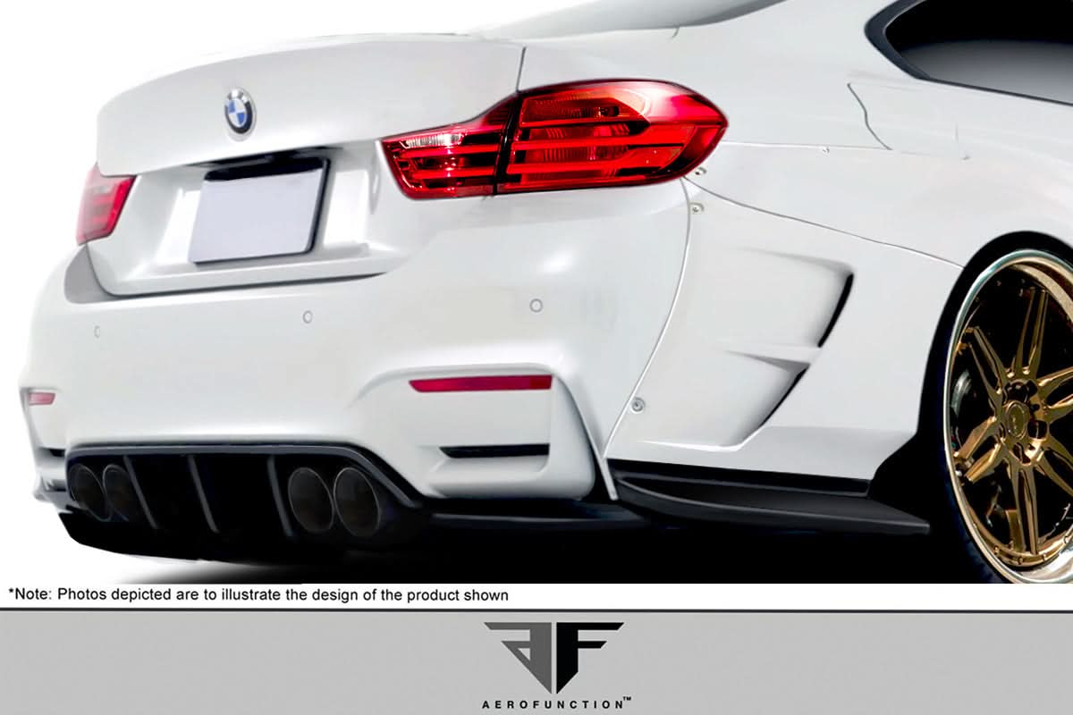 2014-2020 BMW 4 Series F32 AF-1 Style Wide Body Rear Diffuser - FRP
