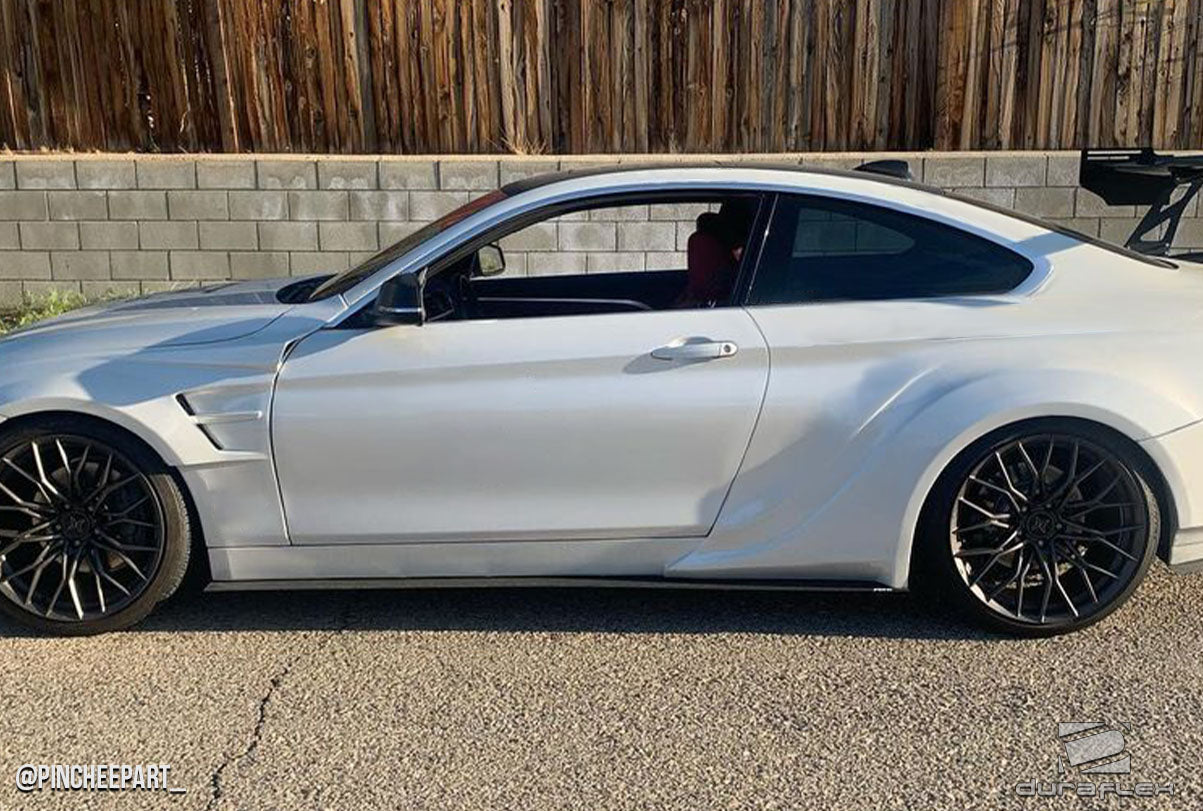 2014-2020 BMW 4 Series F32 AF-1 Wide Body Side Spliters ( GFK ) - 2 Piece ( Must be used with Couture M Sport Look Side Skirts ) (S)