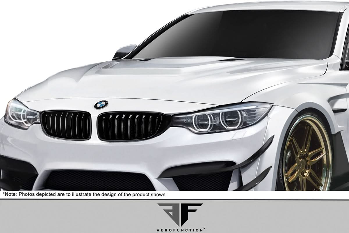 2012-2018 BMW 3 Series F30 / 2014-2020 4 Series F32 AF-1 Style Hood - FRP