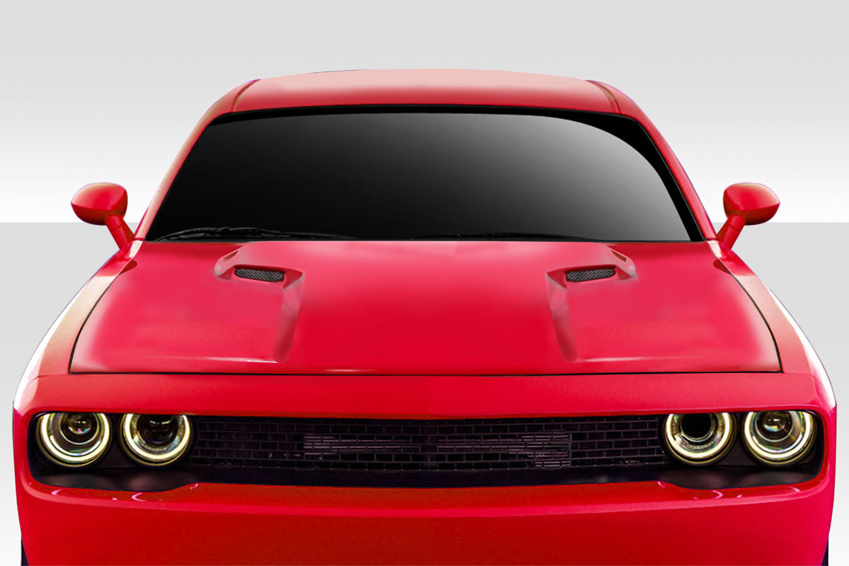 2008-2023 Dodge Challenger SRT Look Hood - 1 Piece - FRP