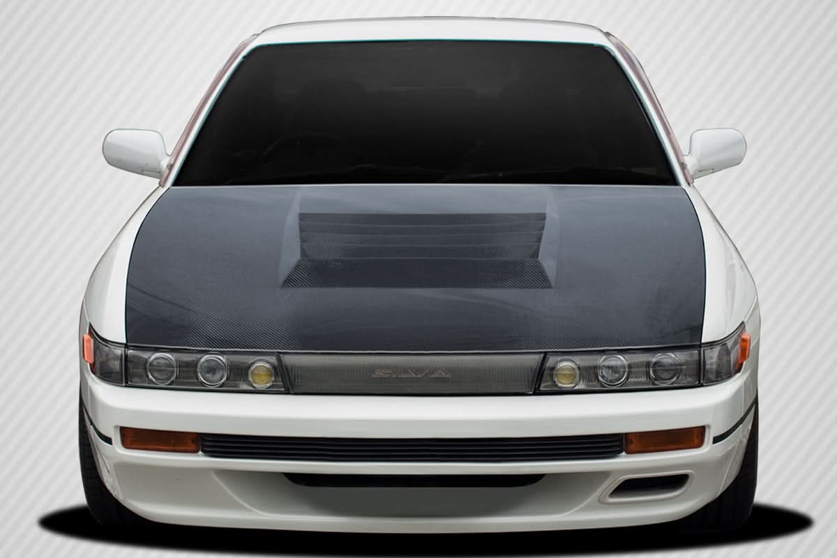 1989-1994 Nissan Silvia S13 D-1 Style Hood - Carbon Fiber