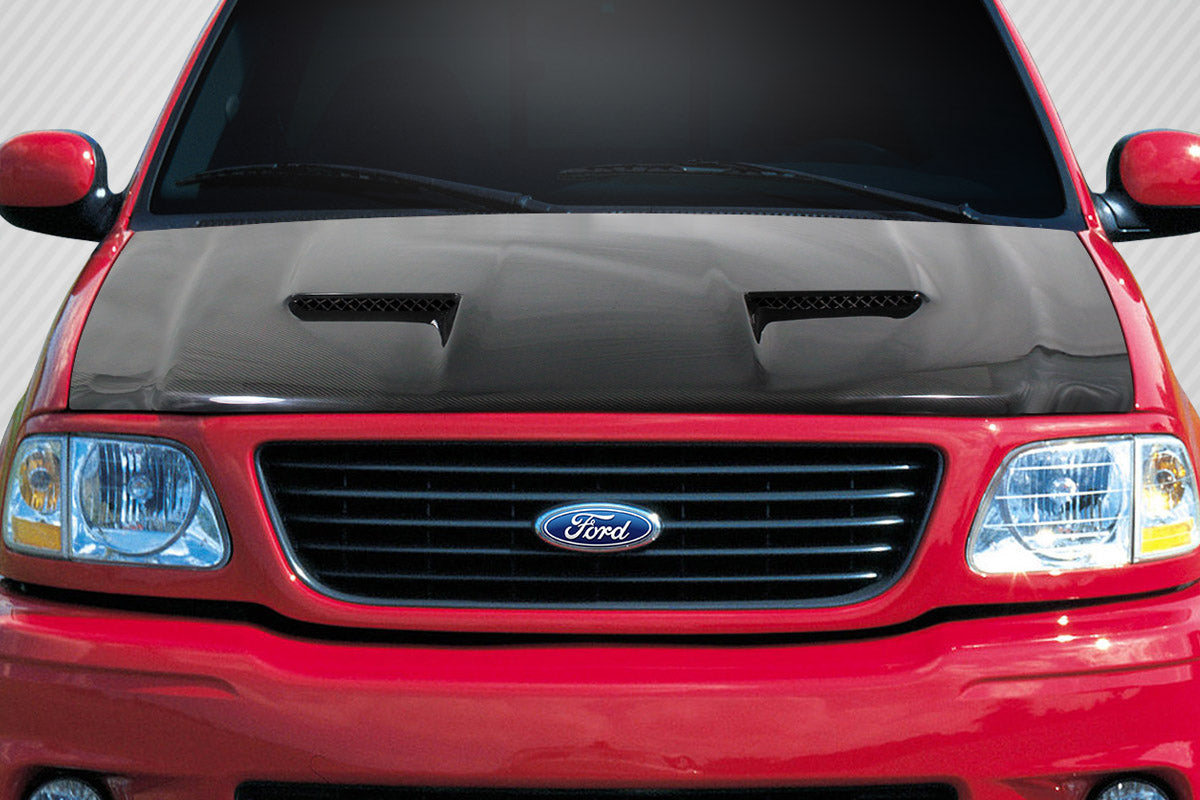 1997-2003 Ford F-150/F-250/Expedition CVX Version 3 Style Hood - Carbon Fiber