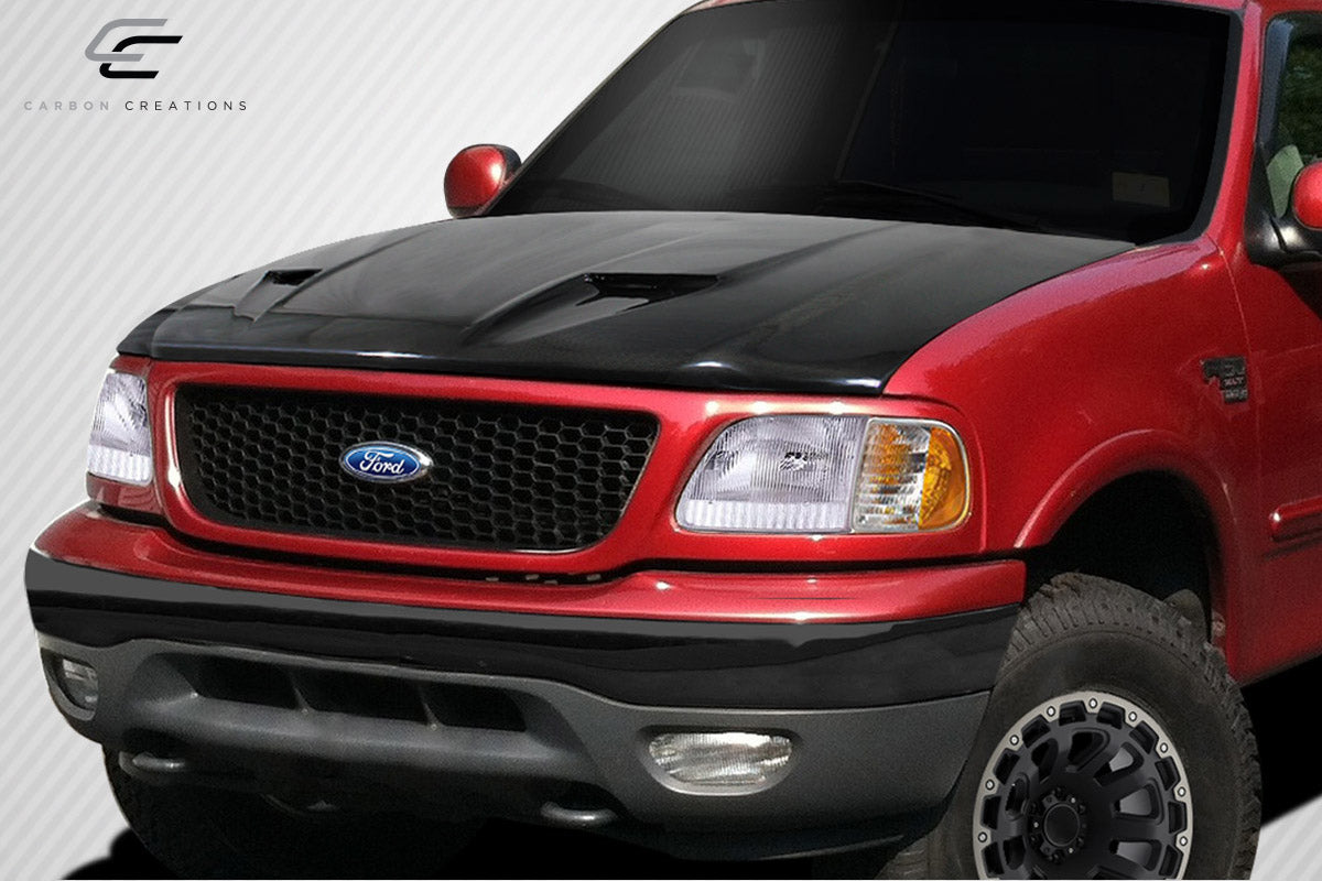 1997-2003 Ford F-150/F-250/Expedition CVX Version 3 Style Hood - Carbon Fiber