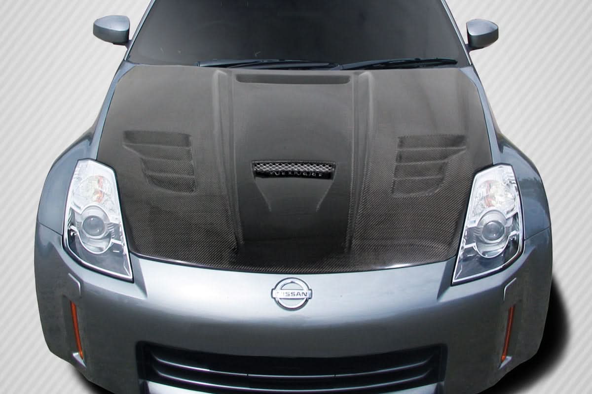2003-2006 Nissan 350Z Vader Style Hood - Carbon Fiber