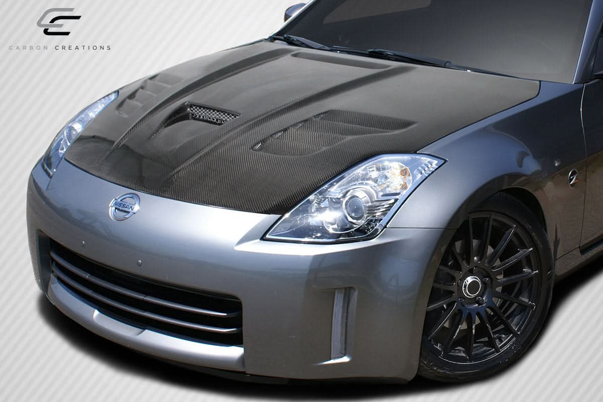 2003-2006 Nissan 350Z Vader Style Hood - Carbon Fiber