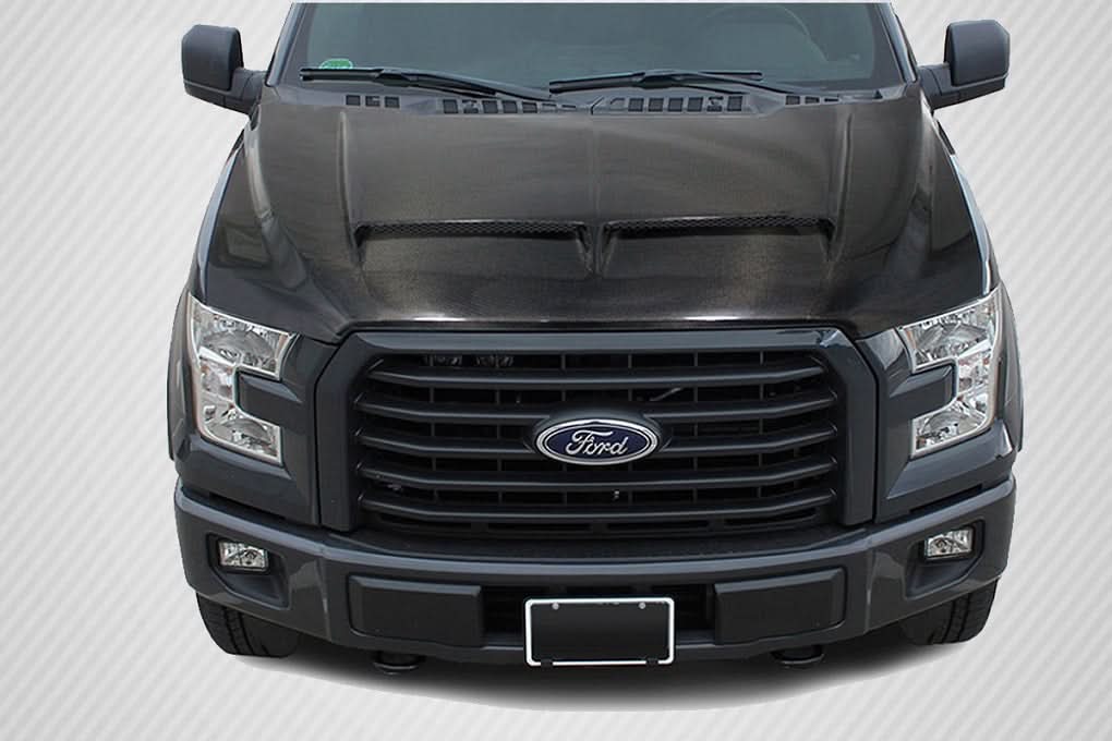 2015-2020 Ford F-150 GT500 Style Hood - Carbon Fiber