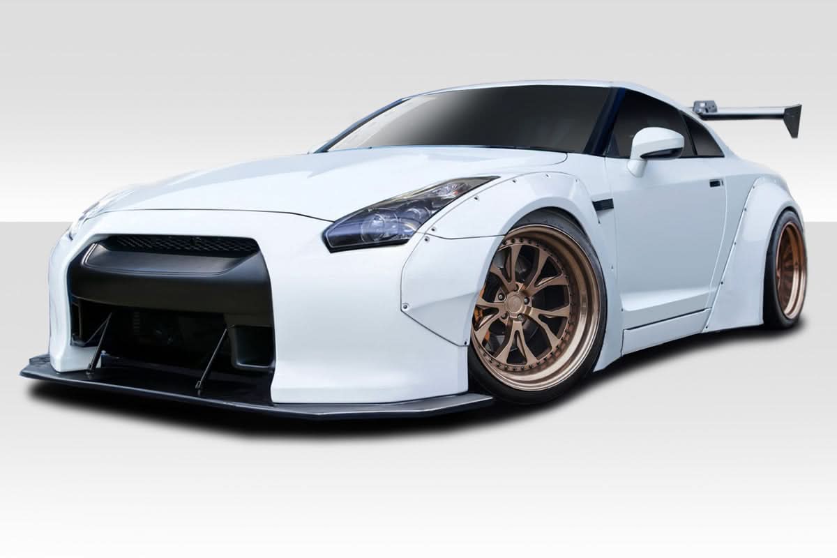 2009-2016 Nissan GT-R R35 LBW Look Wide Body Kit - 8 Piece - FRP