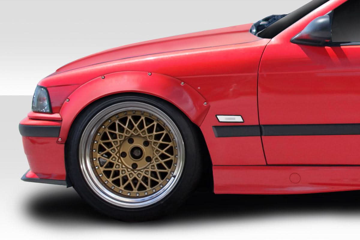 1992-1998 BMW 3 Series E36 RBS Style Front Fender Flares - FRP