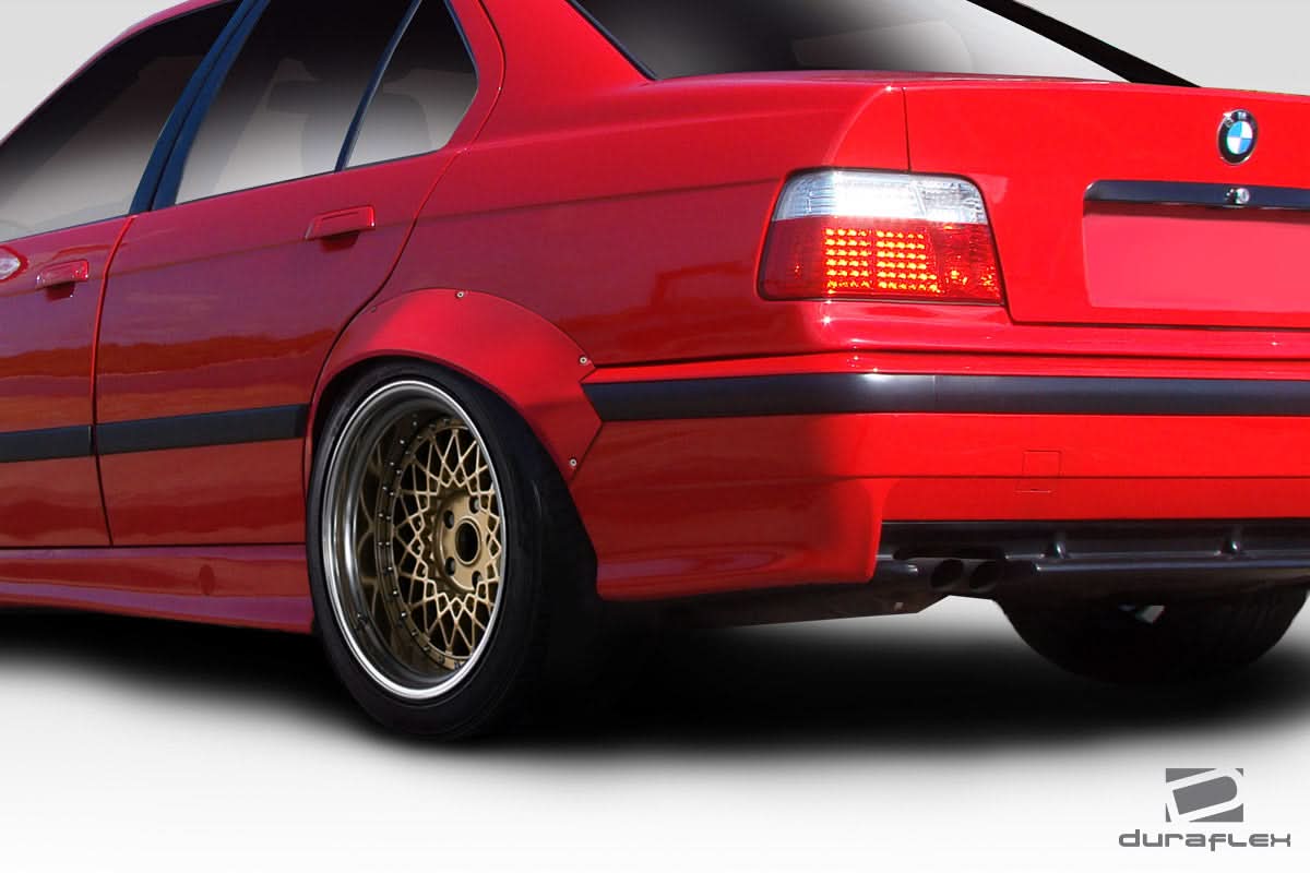 1992-1998 BMW 3 Series E36 RBS Style Rear Fender Flares - FRP