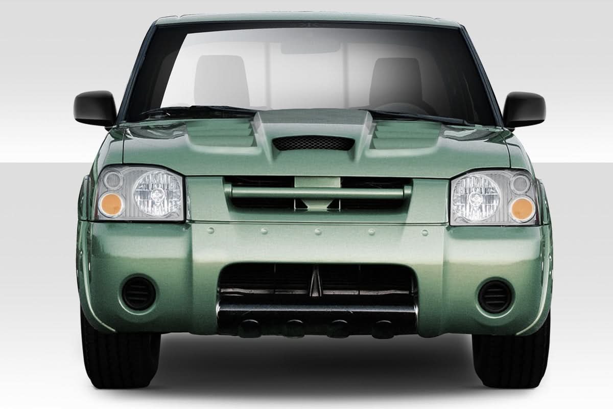 2001-2004 Nissan Frontier Viper Look Hood - 1 Piece - FRP
