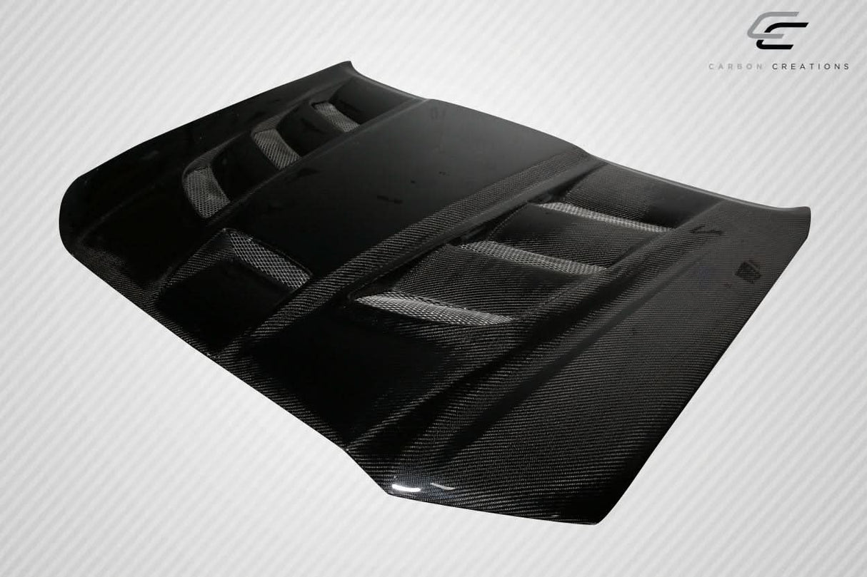 2012-2015 Toyota Tacoma Viper Look Hood - 1 Piece - Carbon Fiber