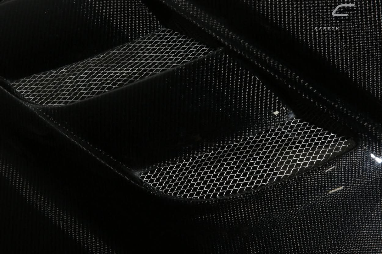 2012-2015 Toyota Tacoma Viper Look Hood - 1 Piece - Carbon Fiber