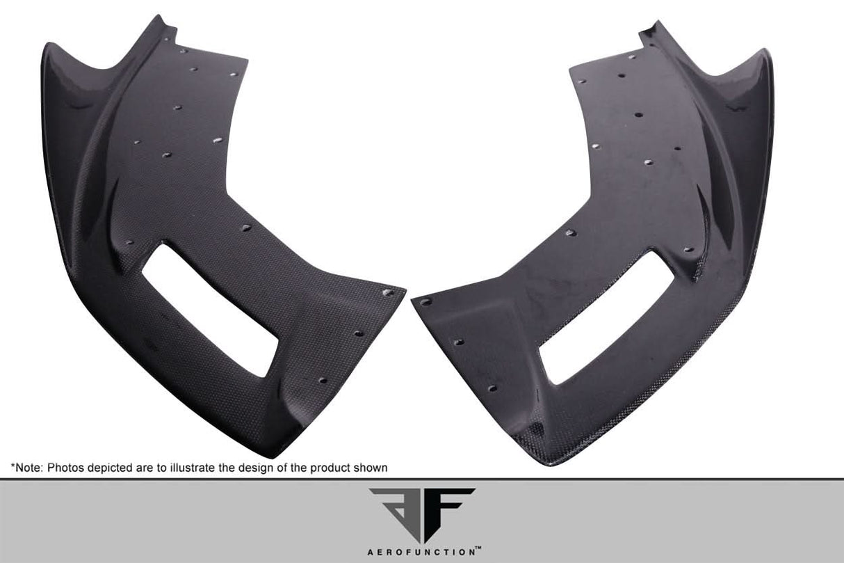 2011-2017 Lamborghini Aventador AF-1 Style Front Aero Splitters